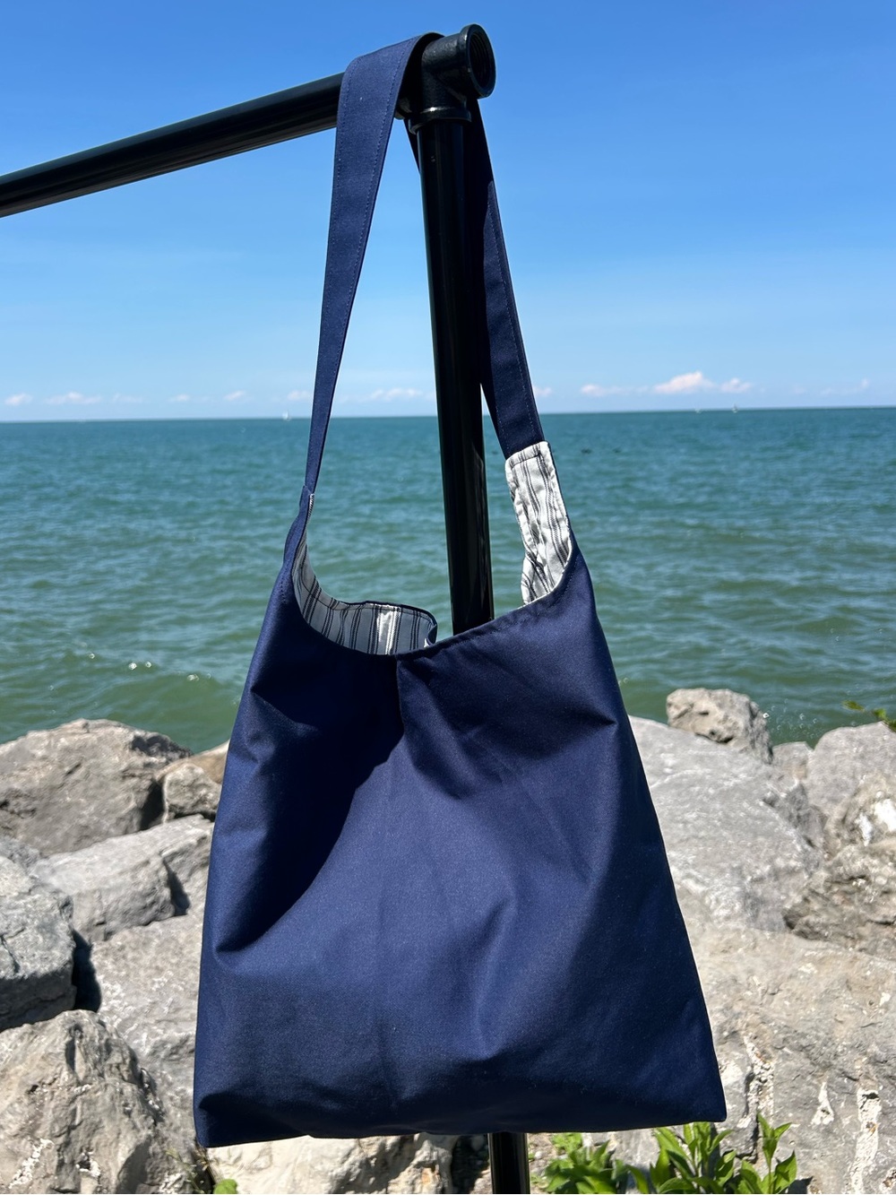Navy Shoulder Tote Bag – Casual Everyday Carry
